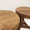 Round Porto Stool / Side Table Recycled Teak - Handcrafted Indoor / Outdoor Chic