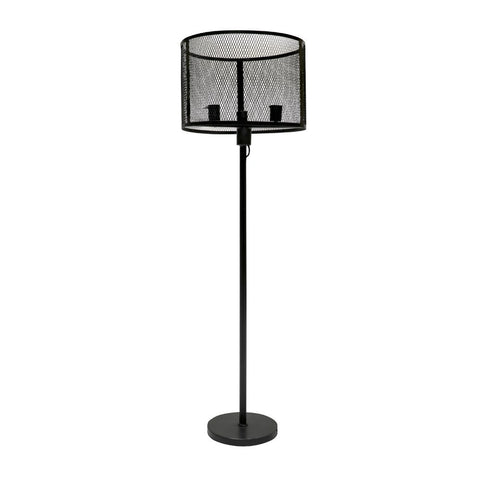 Industrial Black Mesh Chic Floor Lamp Light