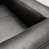 Stirling Black Onyx 3 Seater Modern Minimalist Italian Leather Sofa / Lounge