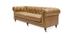Luxury Leather Sofa / Lounge Stanhope Chesterfield 3 Seater - Camel