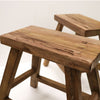 Porto Rectangle Stool / Side Table Recycled Teak - Handcrafted Indoor / Outdoor Chic