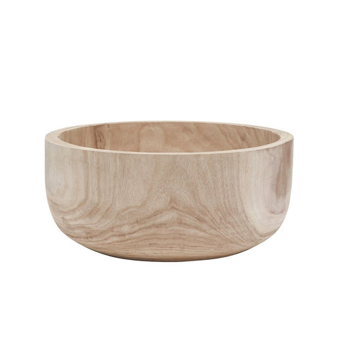 Artesia Natural Decorative Wood Round Bowl