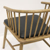 Ankara Wood & Black Leather Dining Chair / Occasional Chair