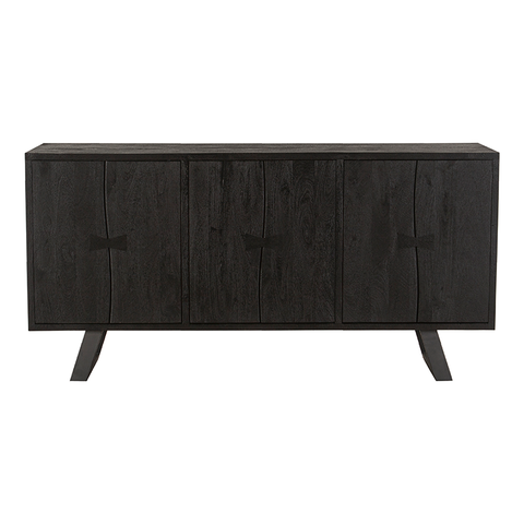 Himalaya Sideboard Iron & Black Mango Wood Modern Geometric Chic