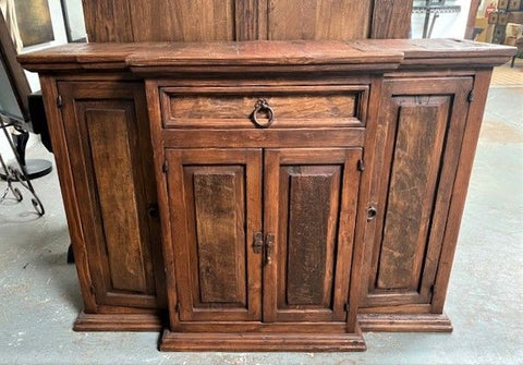 Authentic Solid Wood Sideboard / Foyer Unit Iron & Rustic Wood