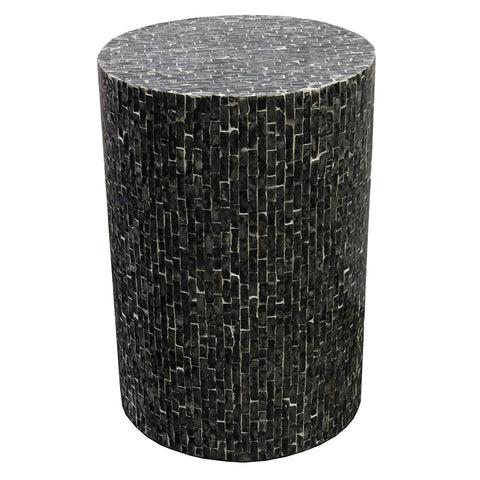 Mosaic Black Mother of Pearl Side Table