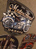 Motor Head Motorcycle Garage Quality Embossed Wall Art Sign