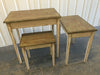 French Country Villa Hall Table Distressed Wood x3