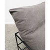 Lauro Slingback Club Chair Grey Linen & Iron Modern Chic Lounge Chair Armchair
