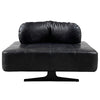 Georgio XL Relaxed Luxury Vintage Black Leather Lounge Chair