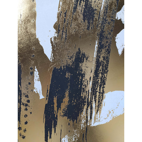 Artistic Black & Golden Foil Abstract Canvas Wall Art 1.03m x 1.43m