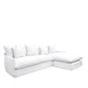Lotus Luxurious Modern Slipcover 2.5 Seater Modular Sofa / Lounge RH Chaise White Colour