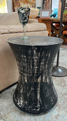 Sofia Natural Characterful Black Wash Teak Root Wood Side Table