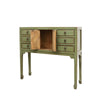 Shabby Chic Oriental Vintage Green Bedside Console Sideboard Table