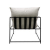 Lauro Slingback Club Chair Cream Bouclé & Iron Modern Chic Lounge Chair Armchair
