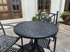 Luxury Round Santorini Bistro Outdoor Table Cast Aluminium - Last A Lifetime