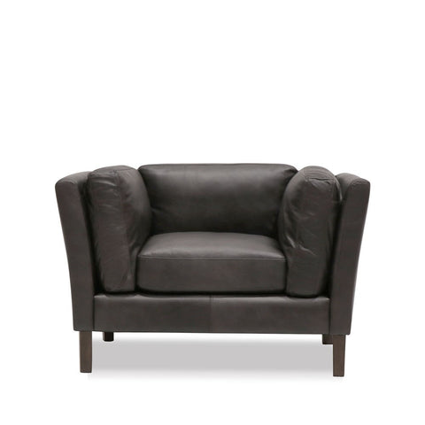 Modena Aged Onyx Leather Sofa Armchair