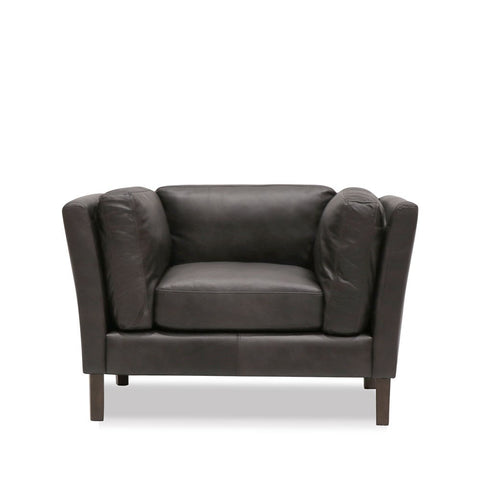 Modena Aged Onyx Leather Sofa Armchair