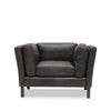 Modena Aged Onyx Leather Sofa Armchair