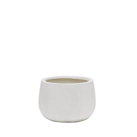 Ahuriri White Concrete Outdoor Planter - Smaller