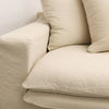 Oatmeal Coloured Keely Slipcover Sofa / Lounge 3 Seater