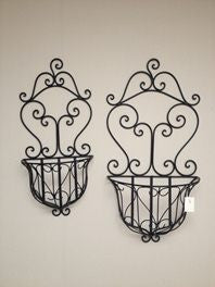 Ornate Metal Plant Basket Wall Hangings For Your Home Or Garden