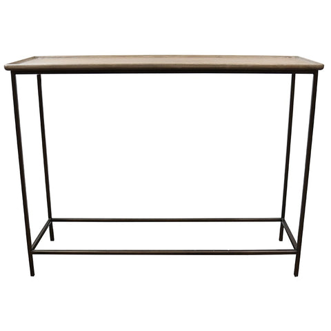 Valour Modern Rectangle Wood & Iron Console Table / Hall Table