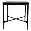 Blenheim Geometric Black Iron & Wood Side Table