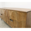 Cassie Carved Oak Sideboard Entertainment Unit Modern Coastal Chic