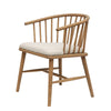 Ankara Wood & White Boucle Dining Chair / Occasional Chair