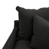 Lotus Luxurious Modern Slipcover 2 Seater Sofa / Lounge Black Colour