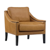 Ralph Armchair / Occasional Chair Vintage Cognac Leather & Oak Wood