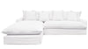 Lotus Luxurious Modern Slipcover 2.5 Seater Modular Sofa / Lounge LH Chaise White Colour