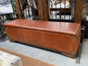 Tan Crocodile Print Leather Chest / Rectangular Coffee Table With Gothica Embellishments