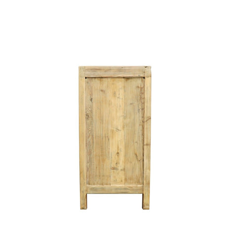 Natural Whitewash Oriental 4 Door Sideboard / Hutch