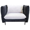 Boss Washed Black & Taupe Lounge Chair Armchair