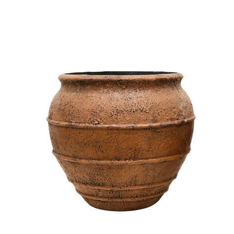 Taranto Rustic Concrete Large Planter - Iron Ore / Rust Inspired Finish