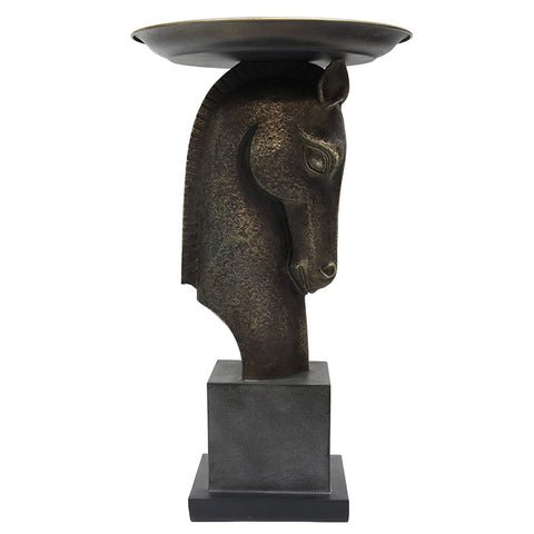 Horse Pedestal Tray Interior Decorative Showpiece