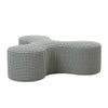 Large Black & White Houndstooth Georgia Ottoman - Modern Chic