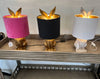 Adorable & Quirky Gold Rabbit Bunny Table Lamp Pink Shade