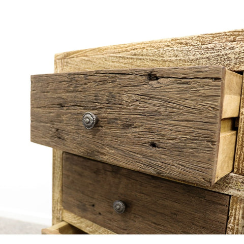 Mango Driftwood Wooden Chest of Drawers - 8 Drawers