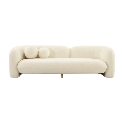 Seattle 3 Seater Modern Sofa / Lounge Ivory Boucle Colour