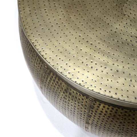 Chandri Hammered Brass Textured Coffee Table - Eye Catching