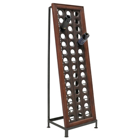 Rustic Industrial Metal Riddling Rack - Perfect Storage For Wine Inside Cellar or Butler’s Pantry