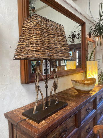 Friends Table Lamp With Splitwood Vera Shade - Hector Montero