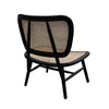 Gloria Lounge Chair Stylish Rattan & Oak - Black