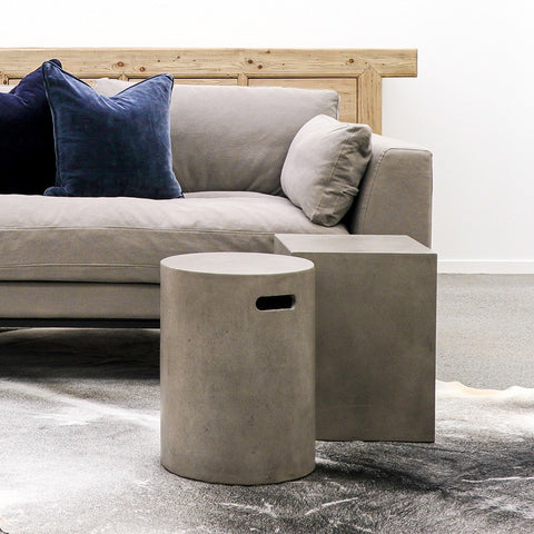 Concrete Cube Side Table / Stool Modern Rustic Minimalist Design