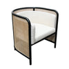 Raya Black Rattan Wood Occasional Chair / Armchair