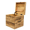 Rustic Mango Wood Storage Trunk - Beautifully Aged
