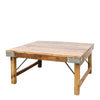 Original Metal Edge Rustic Wood Interior Design Coffee Table